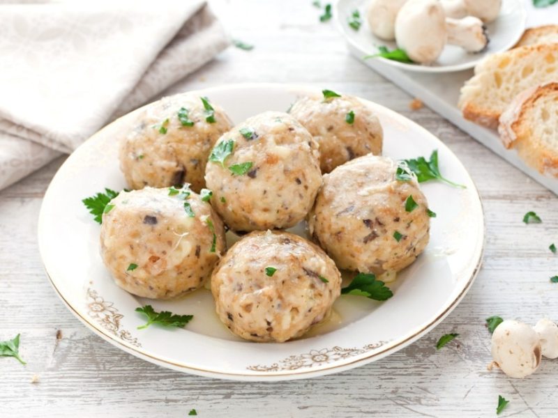 Canederli al formaggio e&nbsp;funghi