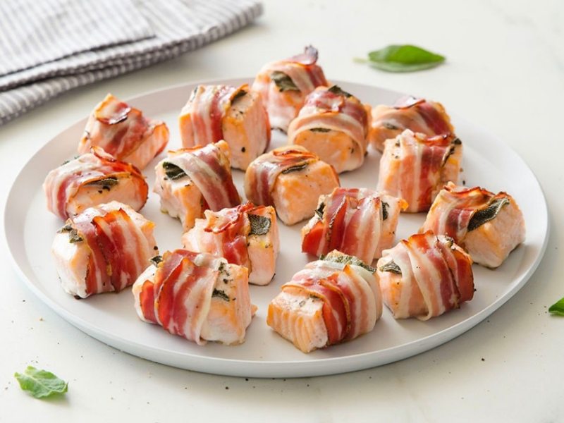 Bocconcini di salmone e&nbsp;bacon