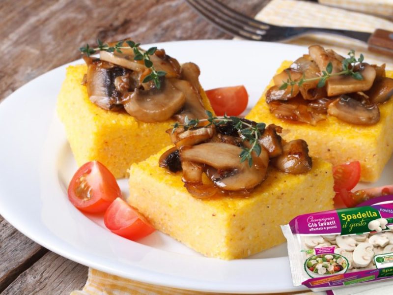 Barchette di polenta con&nbsp;funghi