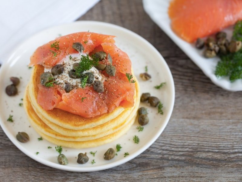 Pancake salati al&nbsp;salmone