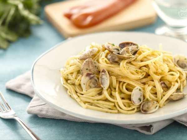 Linguine con bottarga e&nbsp;arselle