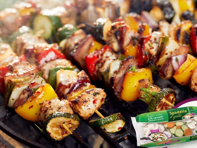 Spiedini con Funghi e&nbsp;verdure