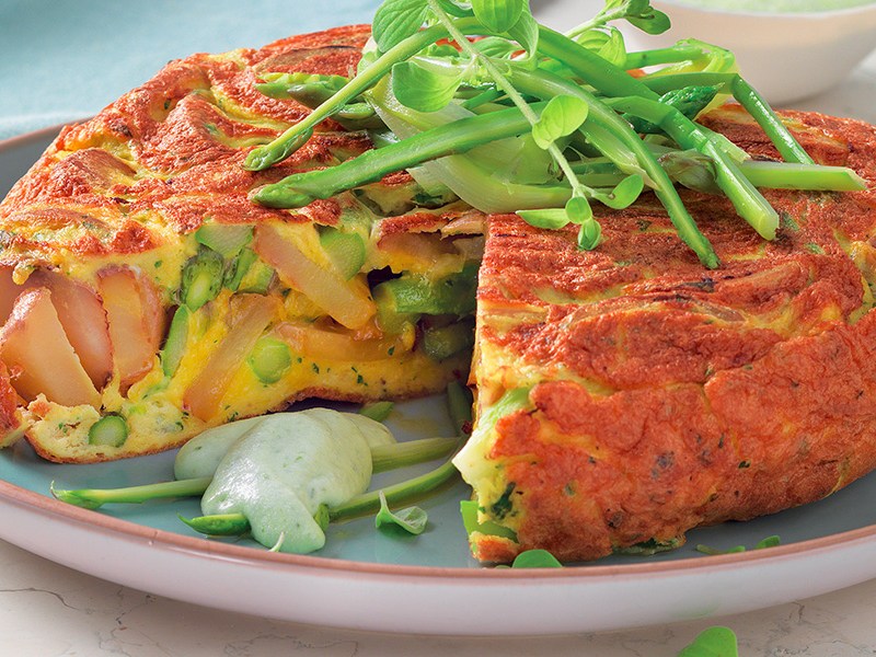 Tortino di uova con salsa di&nbsp;stracchino