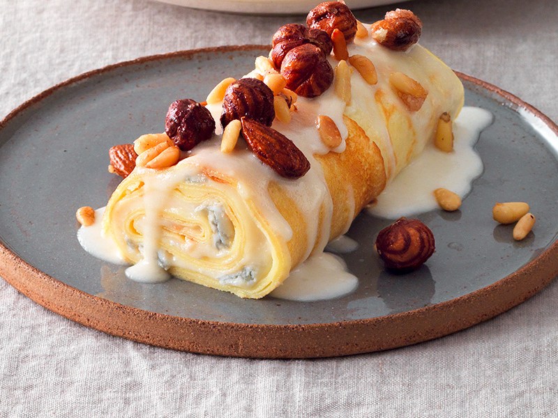Rotolo di crespelle al&nbsp;gorgonzola