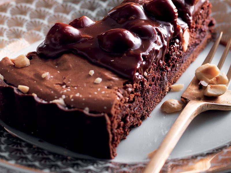 Doppia torta al cioccolato con caramello alle&nbsp;nocciole